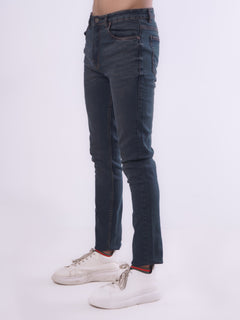 Navy Blue Faded Stretchable Denim Jeans 37