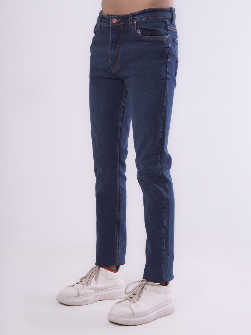 Mid Blue Faded Stretchable Denim Jeans 37