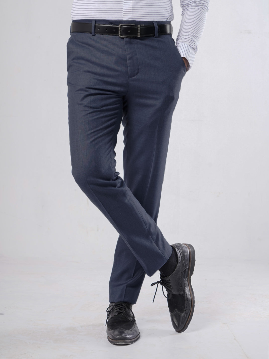 Dark Blue Self Executive Formal Dress Trouser (FDT-118)