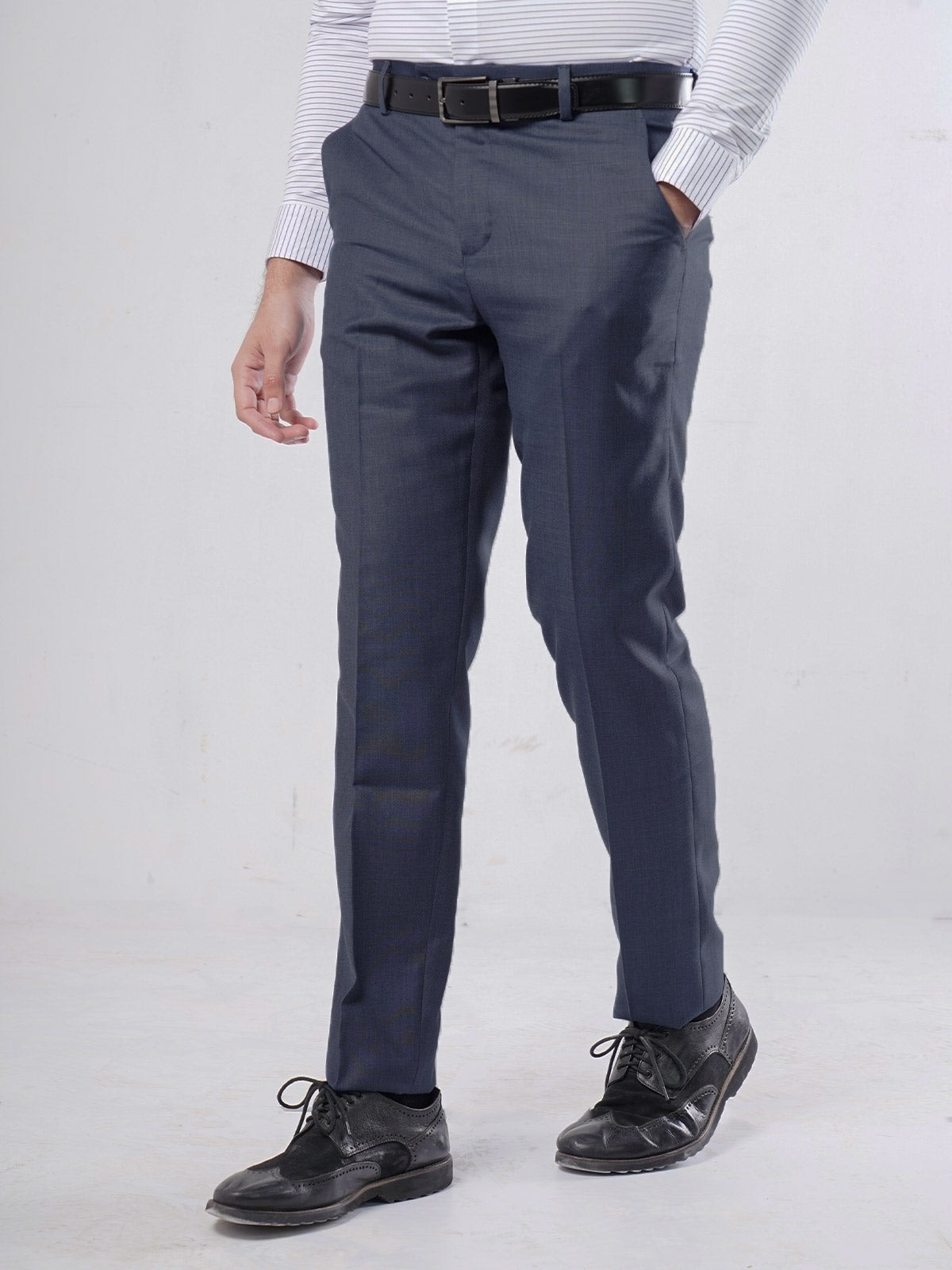 Dark Blue Self Executive Formal Dress Trouser (FDT-118)