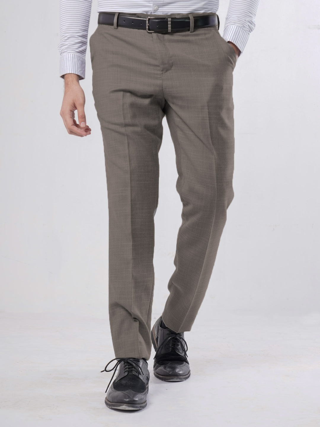 Light Brown Self Executive Formal Dress Trouser (FDT-119)