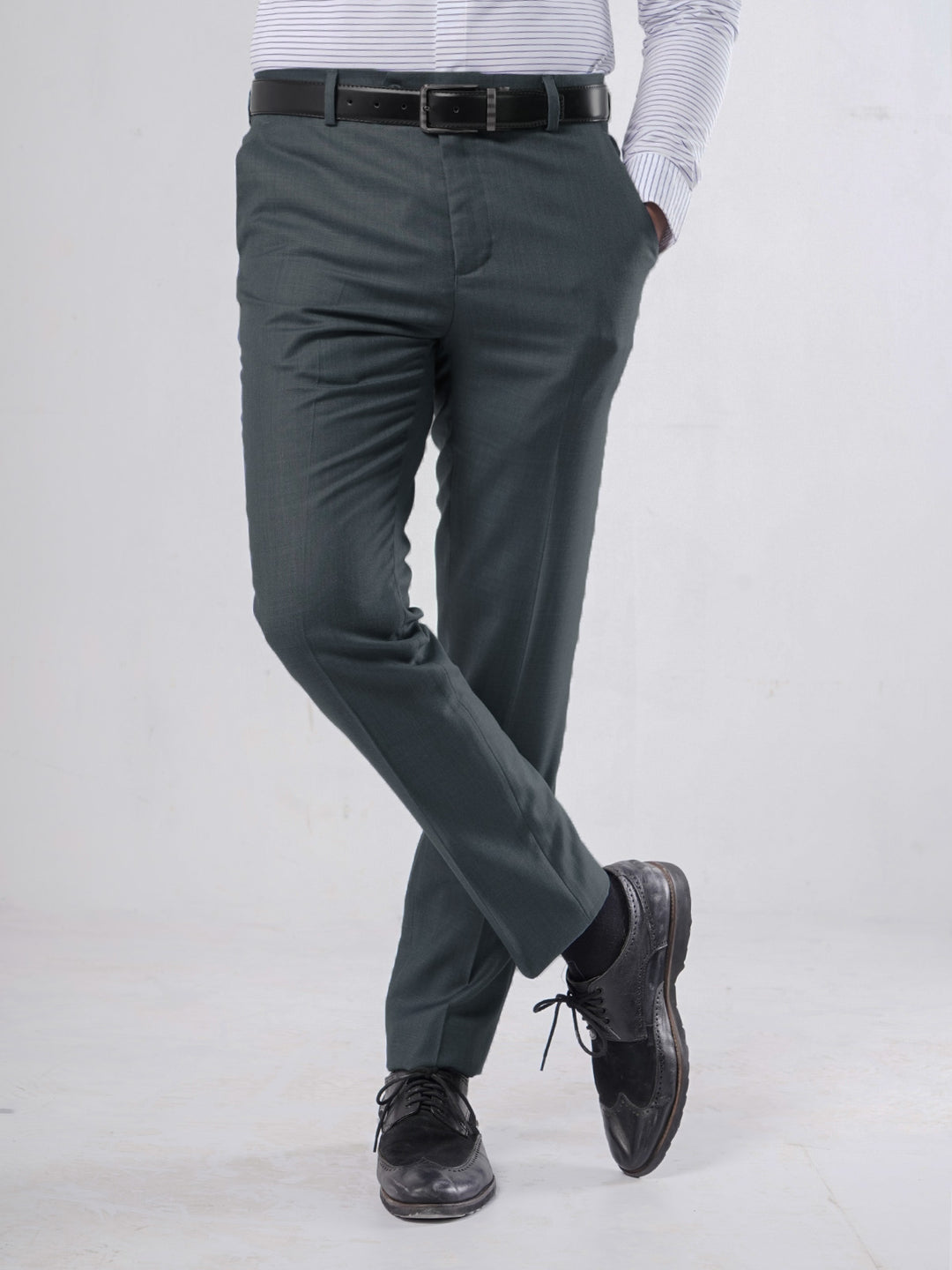 Dark Grey Self Executive Formal Dress Trouser (FDT-120)