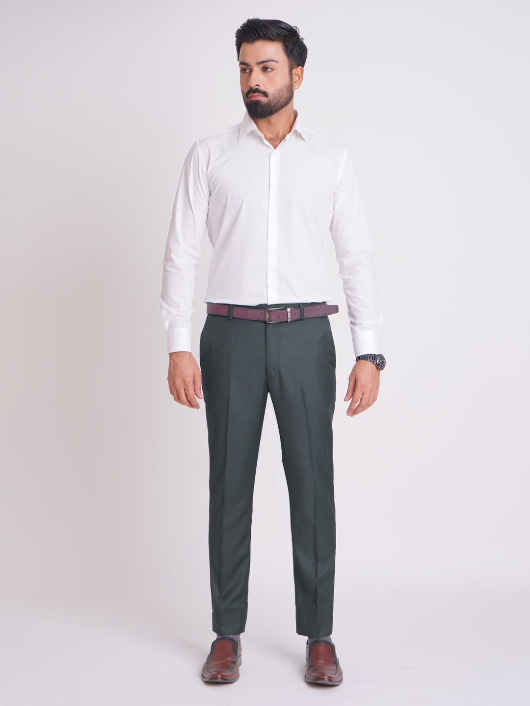 Charcoal Grey Plain Executive Formal Dress Trouser  (FDT-157)