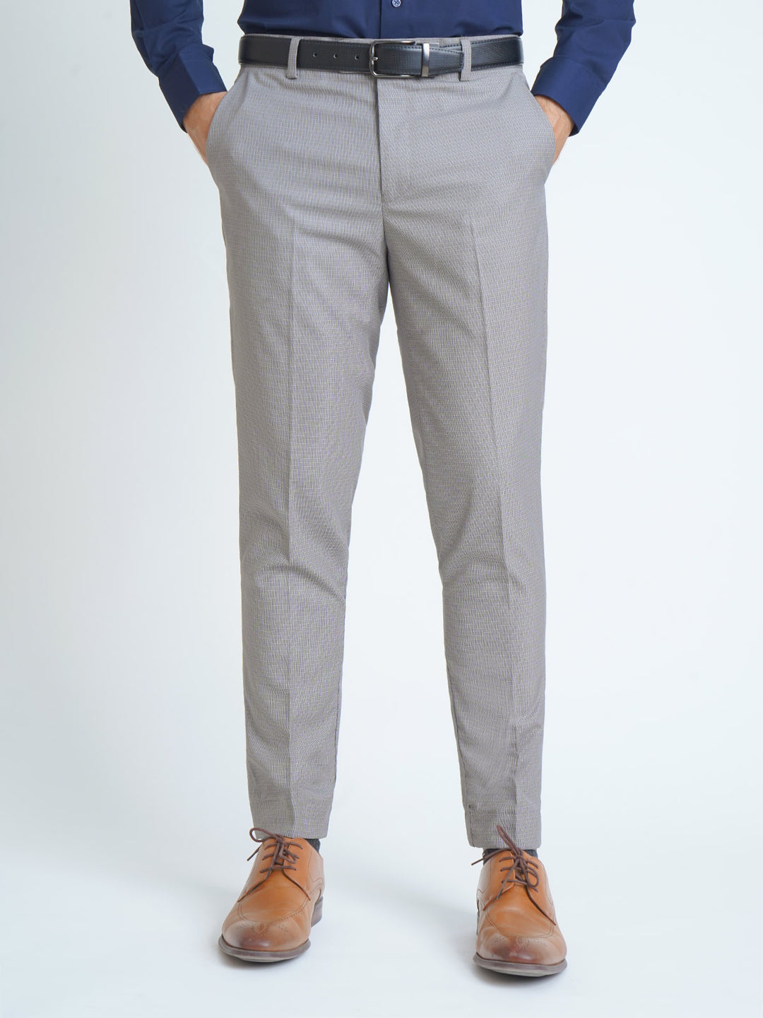 Grey Self Executive Formal Dress Trouser (FDT-113)