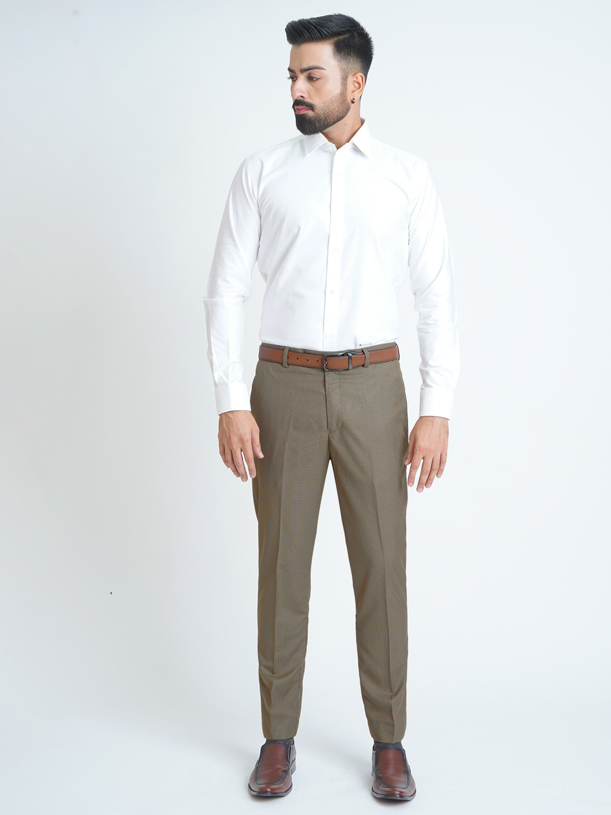 Light Brown Self Executive Formal Dress Trouser (FDT-114)