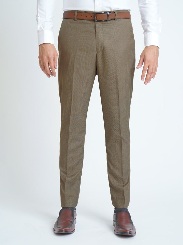 Light Brown Self Executive Formal Dress Trouser (FDT-114)