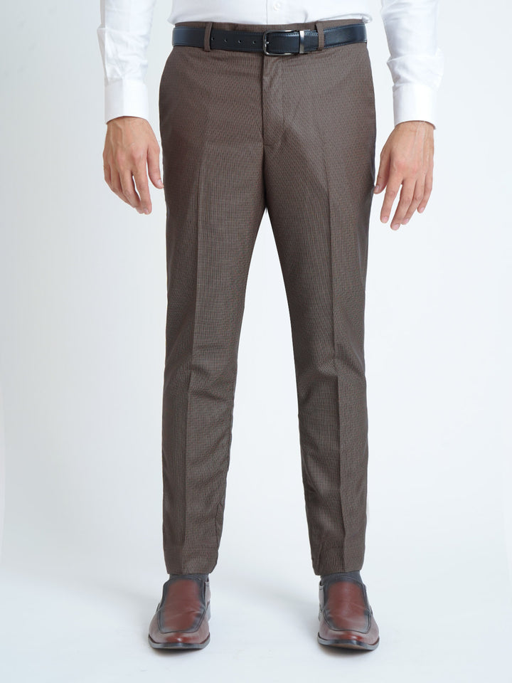 Mid Brown Self Executive Formal Dress Trouser (FDT-115)