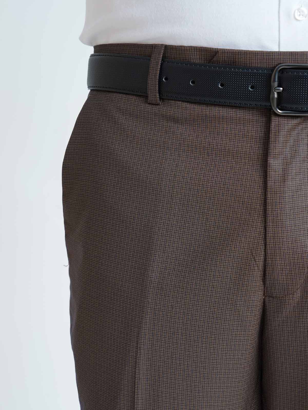 Mid Brown Self Executive Formal Dress Trouser (FDT-115)