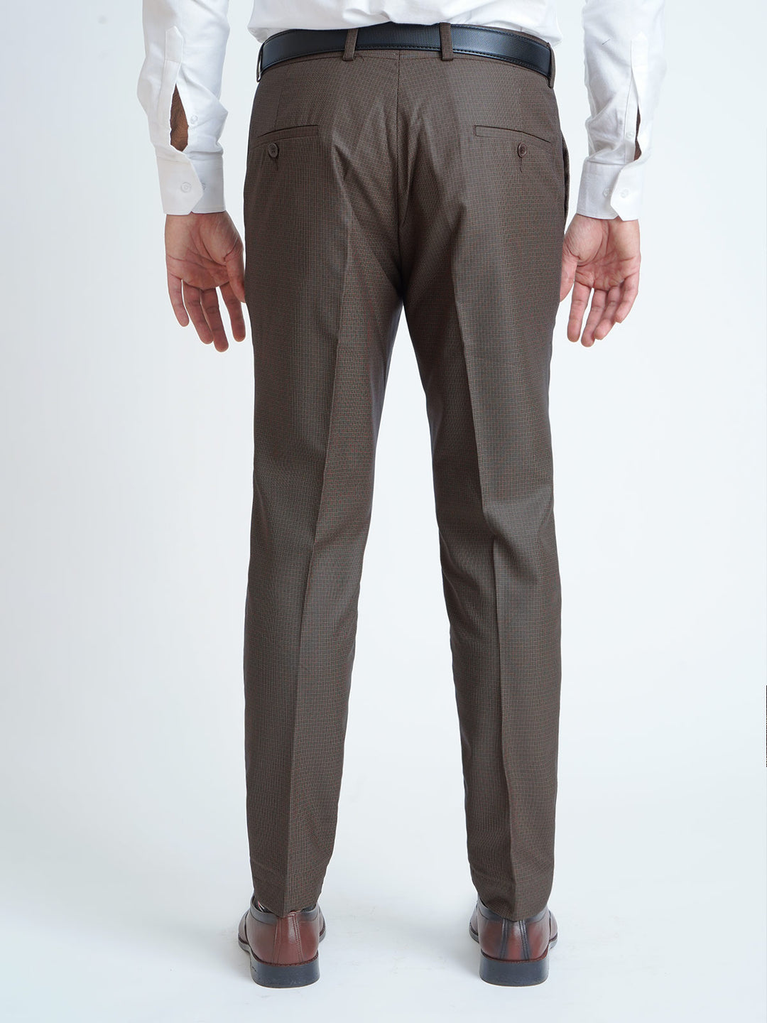 Mid Brown Self Executive Formal Dress Trouser (FDT-115)