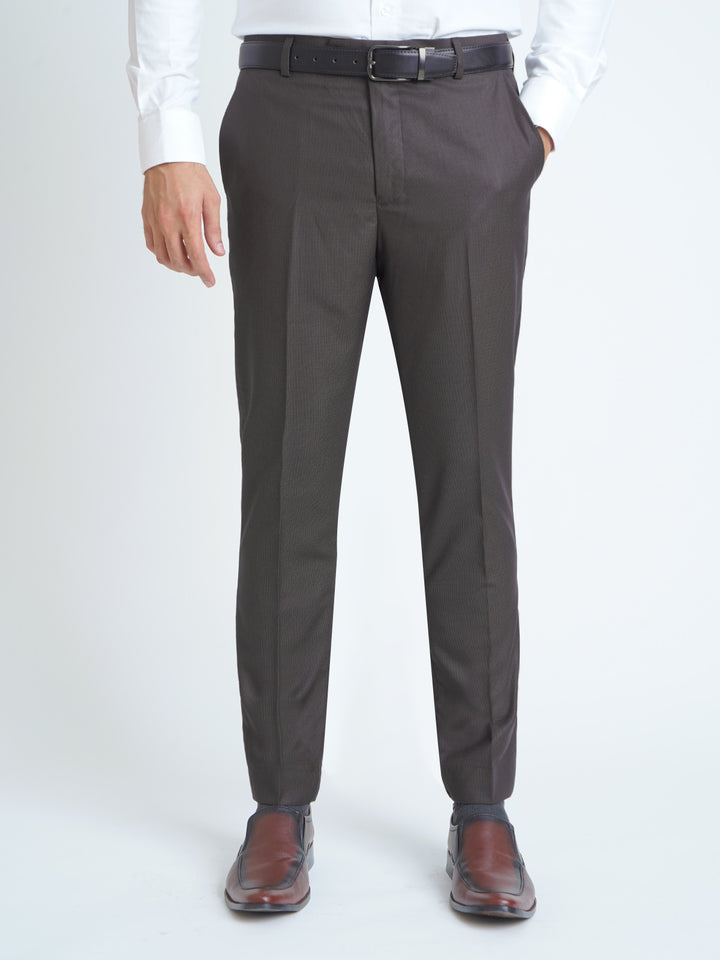 Dark Brown Self Executive Formal Dress Trouser (FDT-117)