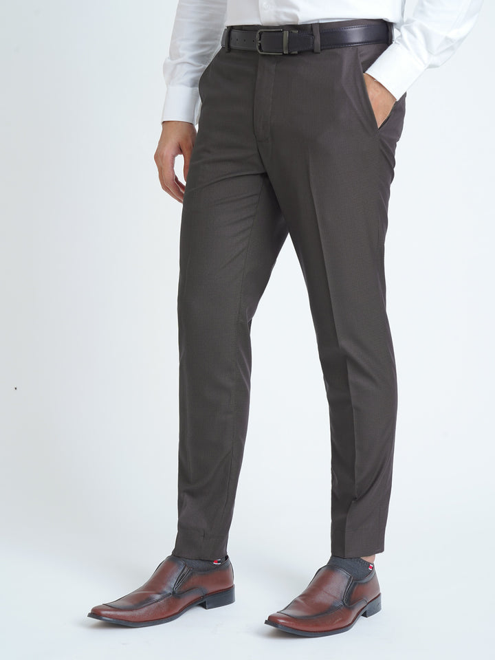 Dark Brown Self Executive Formal Dress Trouser (FDT-117)