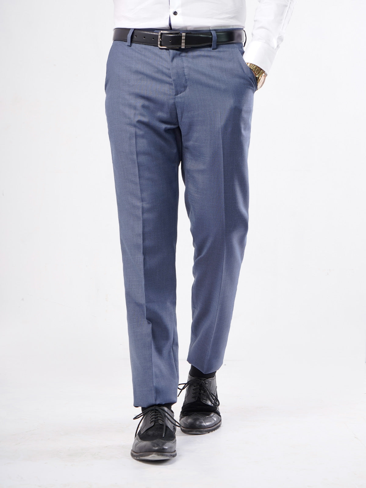 Blue Self Executive Formal Dress Trouser (FDT-132)