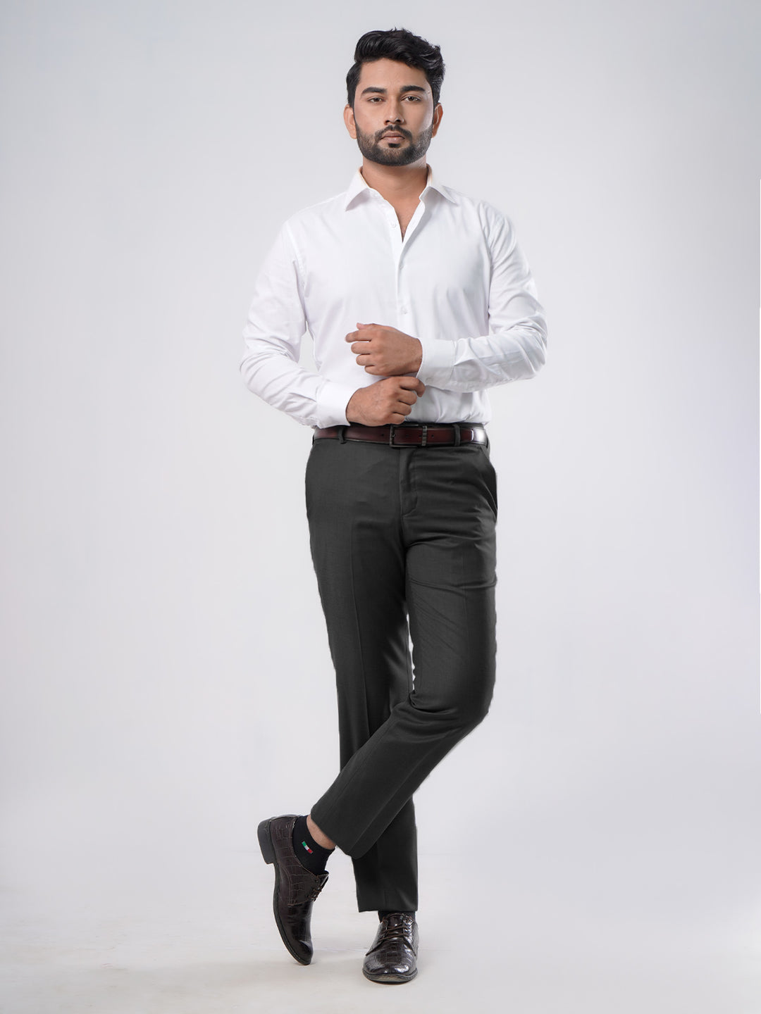 Black Plain Executive Formal Regular Fit Dress Trouser (FDT-133)