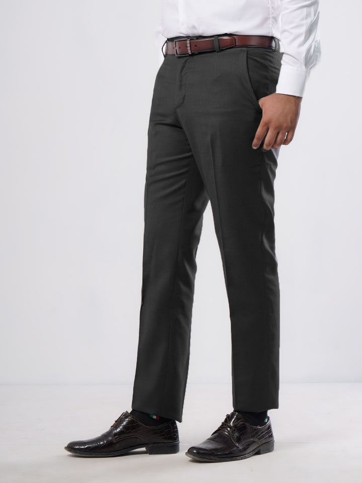 Black Plain Executive Formal Regular Fit Dress Trouser (FDT-133)