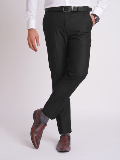 Black Plain Executive Formal Dress Trouser (FDT-141)