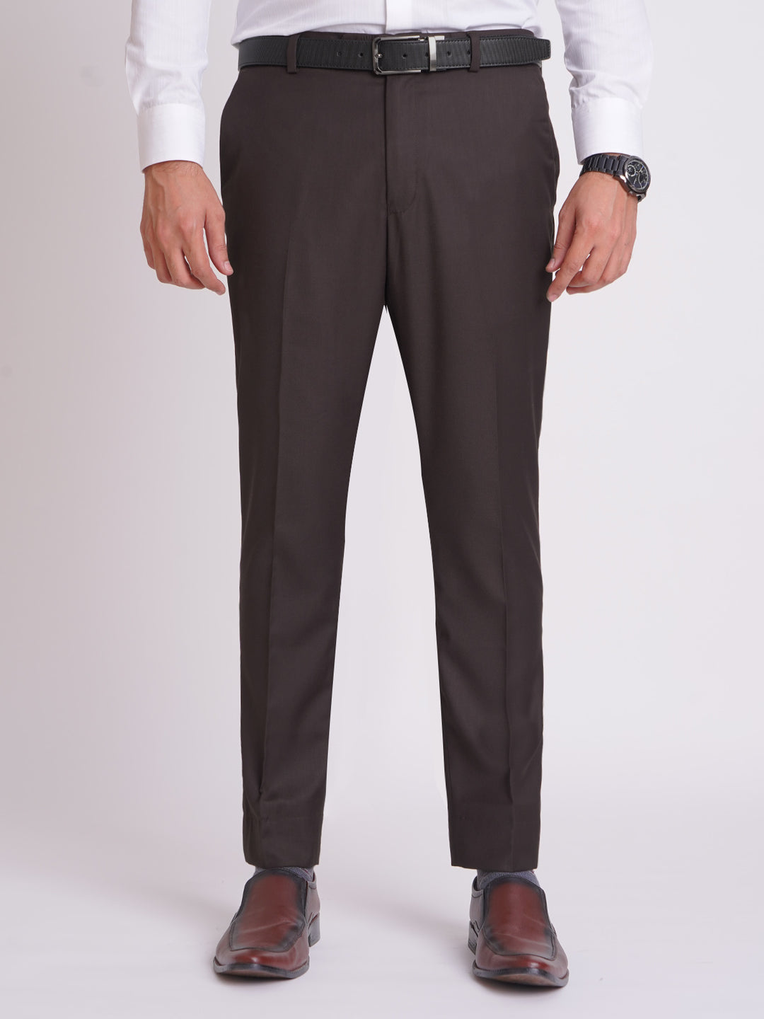 Dark Brown Plain Executive Formal Dress Trouser (FDT-142)