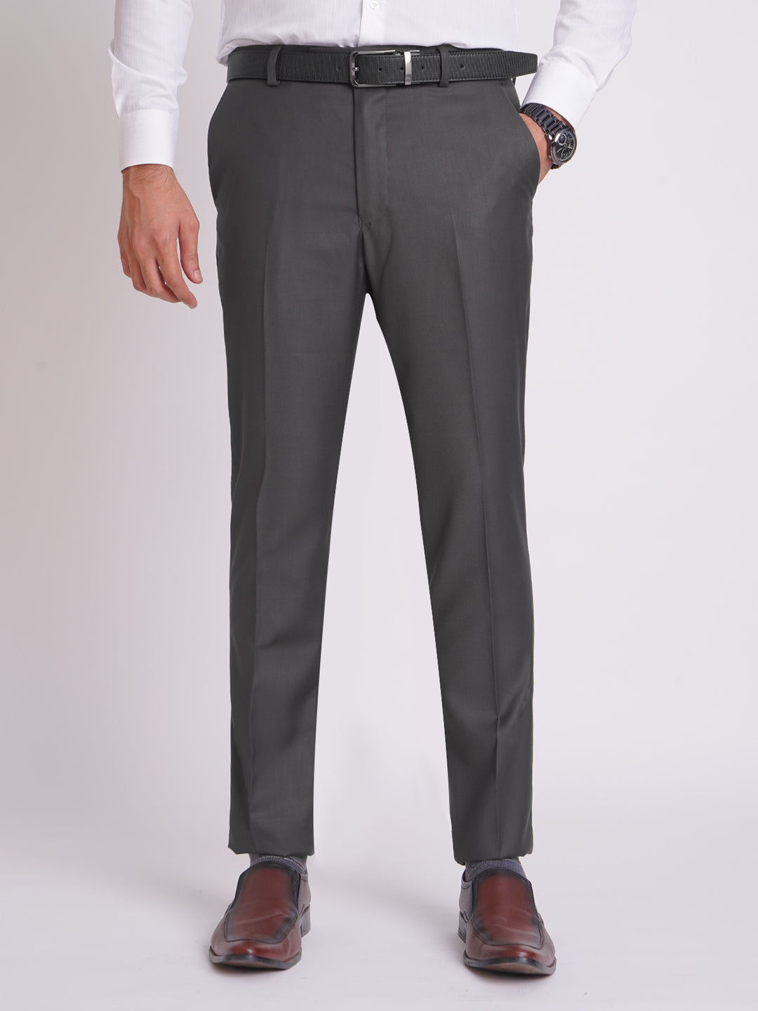 Dark Grey Plain Executive Formal Dress Trouser (FDT-143)