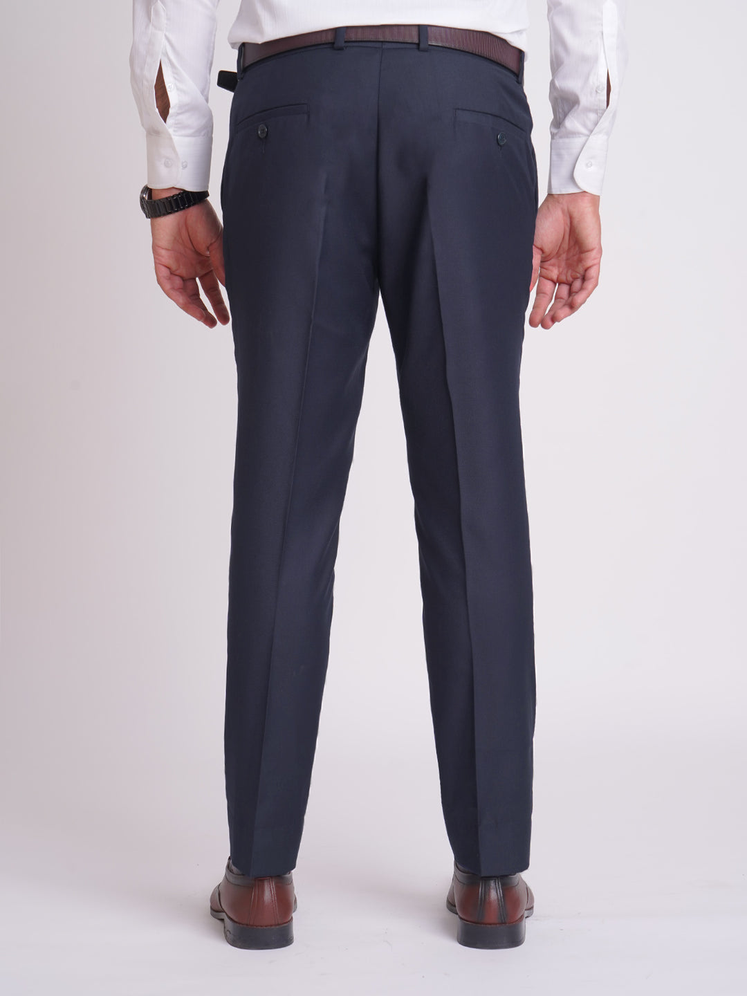 Navy Blue Self Executive Formal Dress Trouser  (FDT-151)