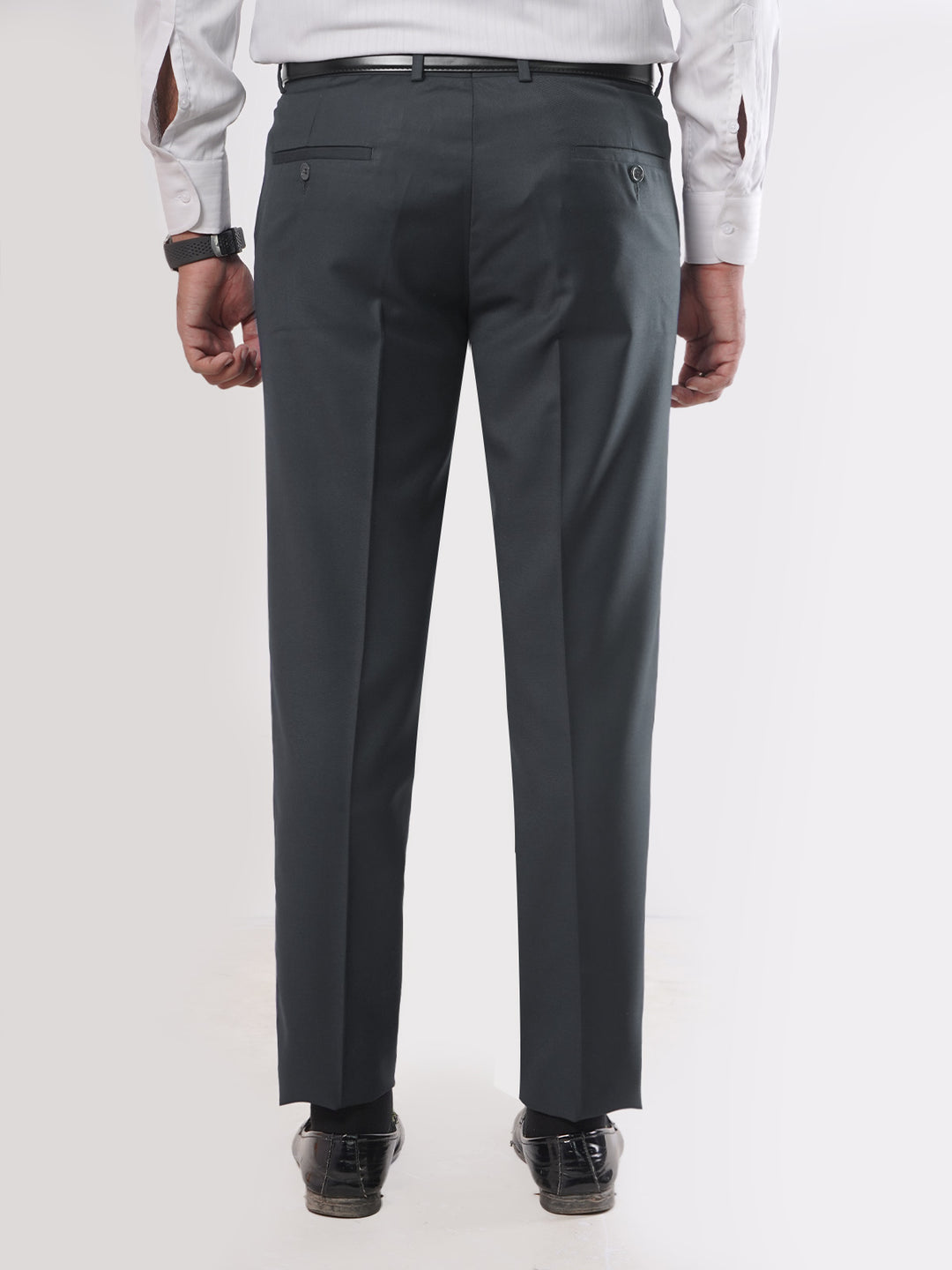 Dark Grey Plain Executive Formal Dress Pant  (FDT-158)