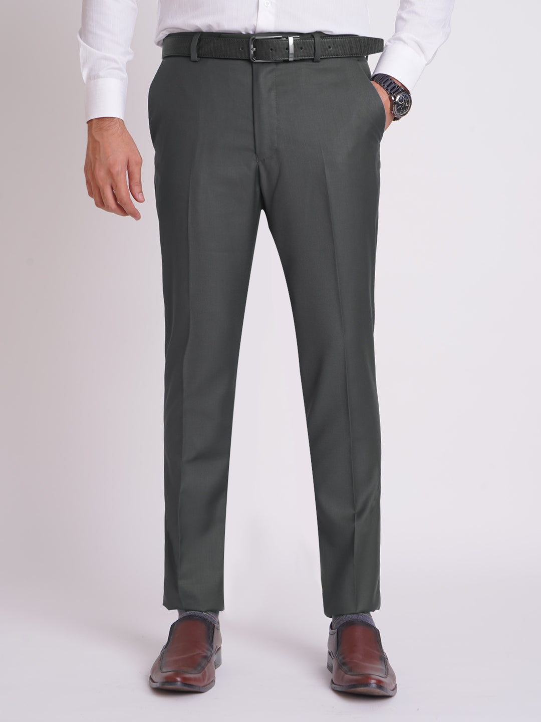 Dark Green Plain Executive Formal Dress Pant  (FDT-160)