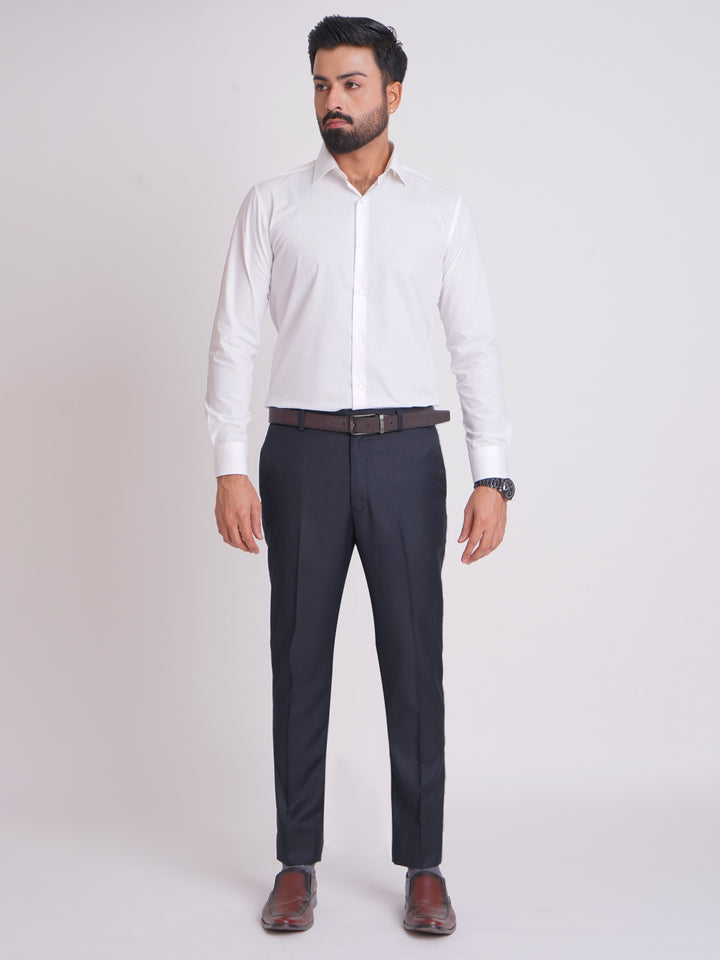 Dark Navy Self Executive Formal Dress Pant  (FDT-161)