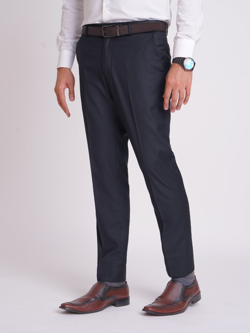 Buy Men's Solid Full Length Formal Trousers with Button Closure and Pockets  Online | Centrepoint Bahrain