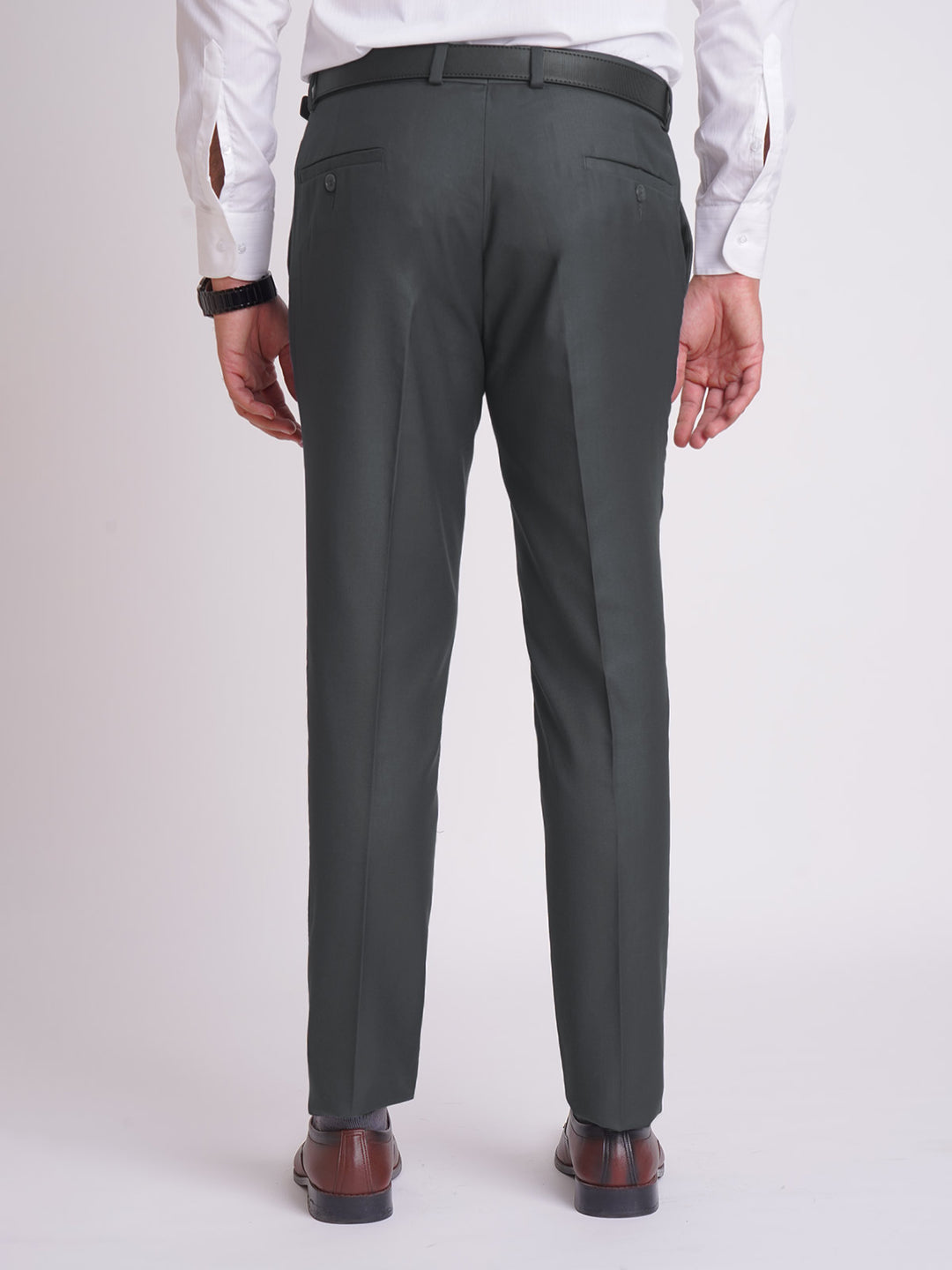 Dark Grey Plain Executive Formal Dress Pant  (FDT-163)