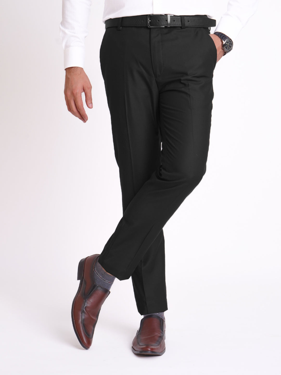 Black Plain Executive Formal Dress Pant  (FDT-167)