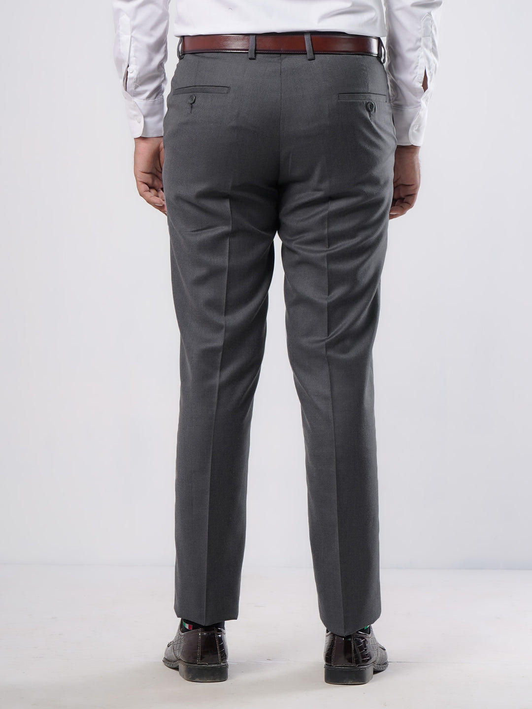 Dark Grey Self Executive Formal Dress Pant  (FDT-168)