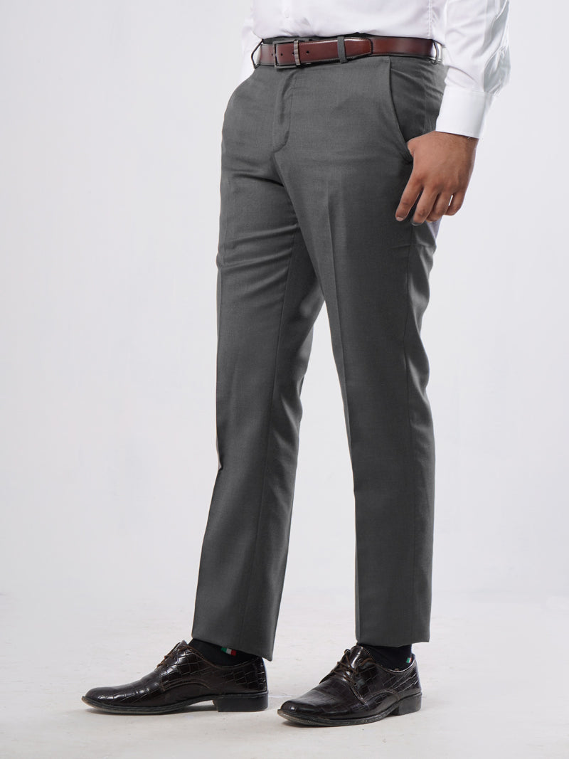 Dark Grey Self Executive Formal Dress Pant (FDT-175)