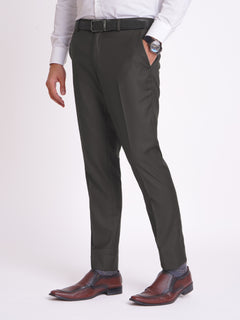 Dark Green Self Executive Formal Dress Pant (FDT-179)