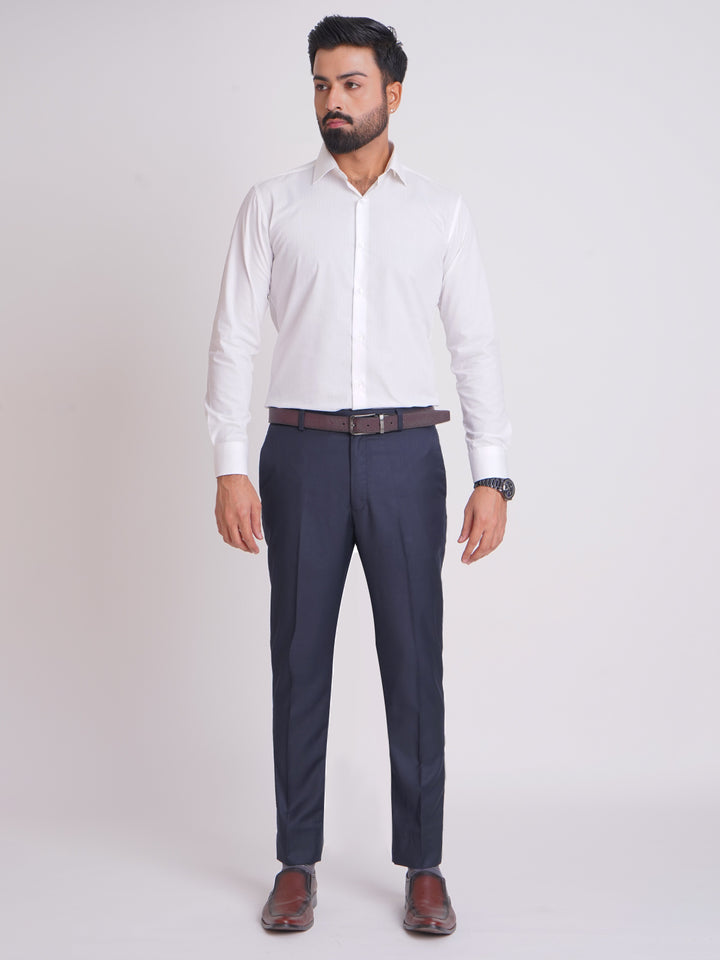 Royal Blue Self Executive Formal Dress Pant (FDT-184)