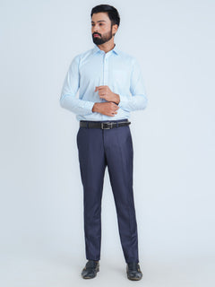 Navy Blue Self Executive Formal Dress Pant (FDT-185)