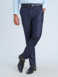 Navy Blue Self Executive Formal Dress Pant (FDT-185)