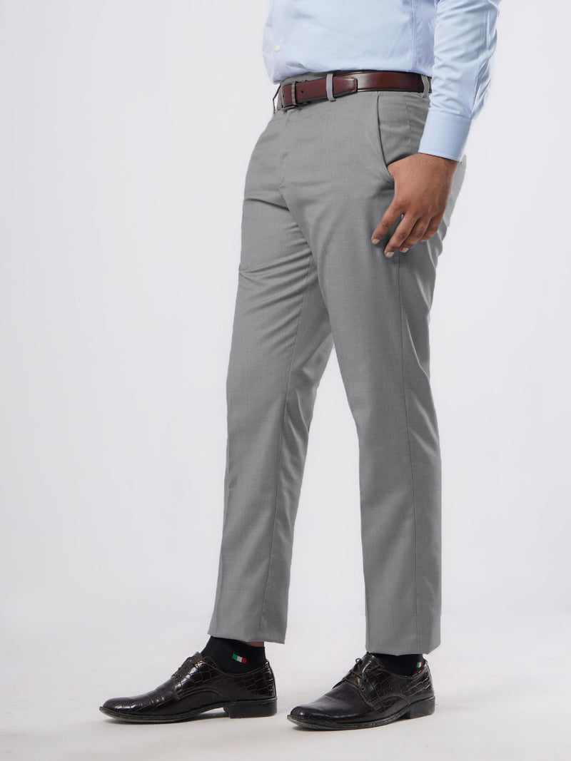 Ash Grey Self Executive Formal Dress Pant (FDT-186)