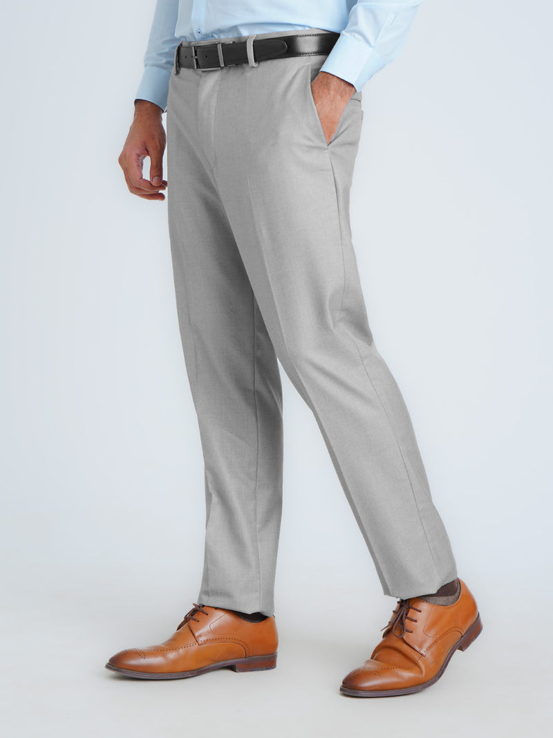 Ash Grey Self Executive Formal Dress Pant (FDT-186)