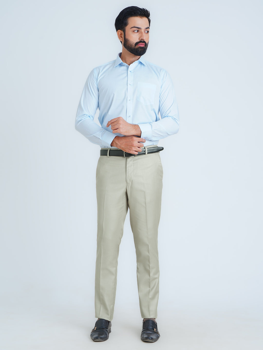 Green Self Executive Formal Dress Pant (FDT-187)