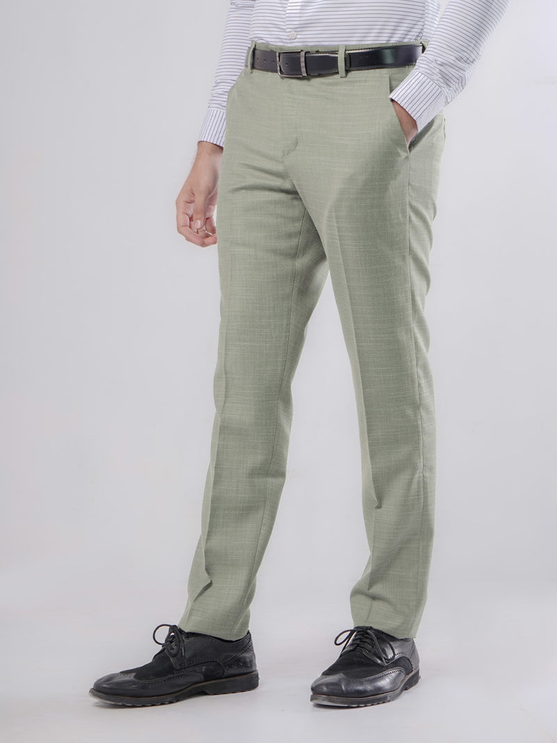 Green Self Executive Formal Dress Pant (FDT-187)