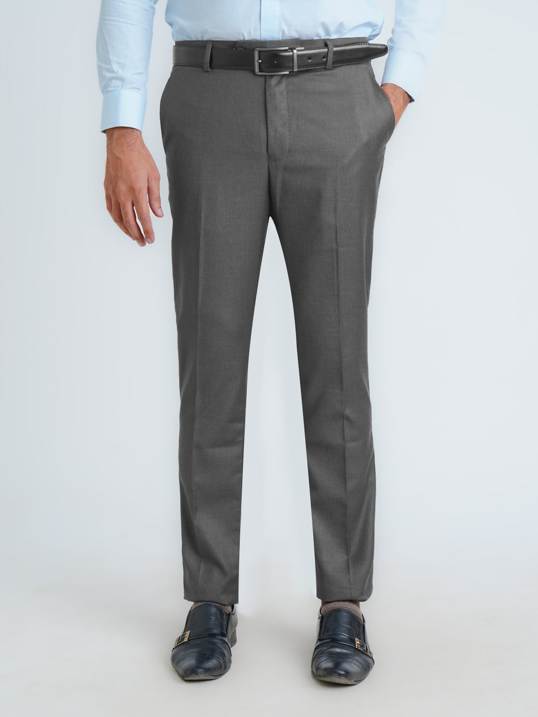 Grey Self Executive Formal Dress Pant (FDT-194)