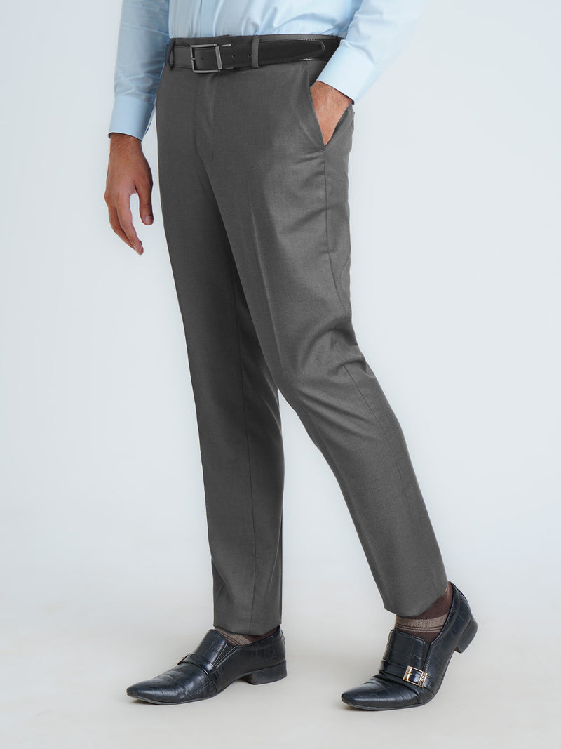 Grey Self Executive Formal Dress Pant (FDT-194)