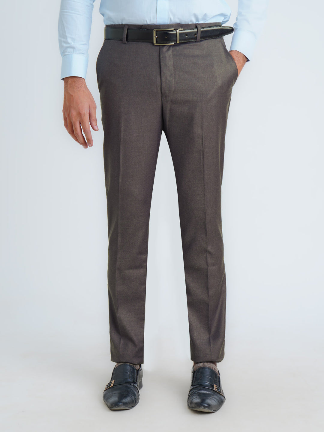 Dark Brown Self Executive Formal Dress Pant (FDT-200)