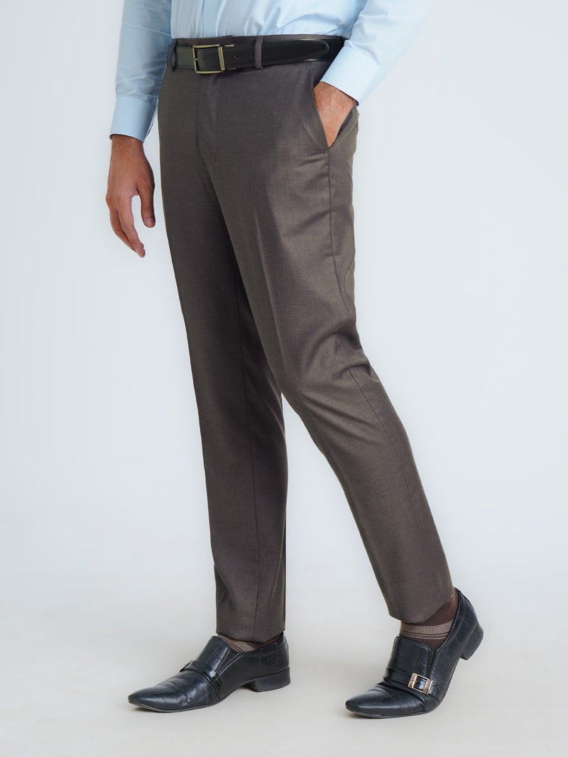 Dark Brown Self Executive Formal Dress Pant (FDT-200)