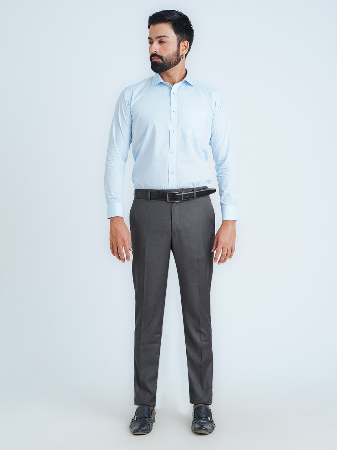 Charcoal Plain Executive Formal Dress Pant (FDT-204)