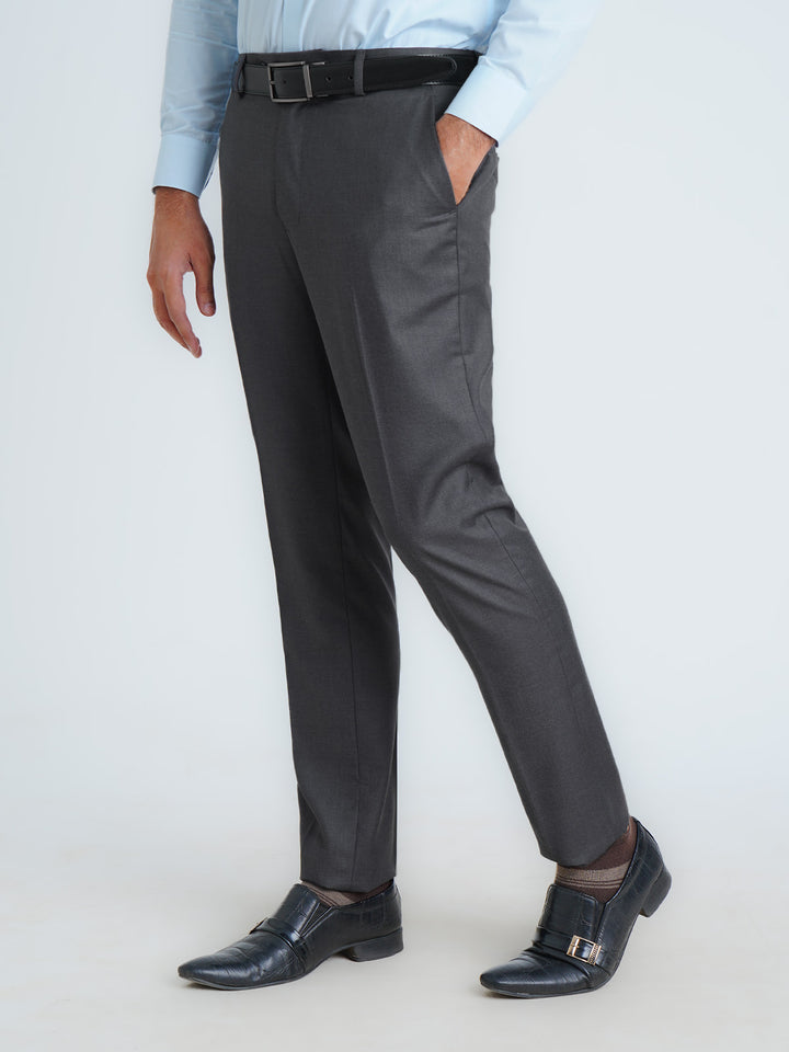 Charcoal Plain Executive Formal Dress Pant (FDT-204)