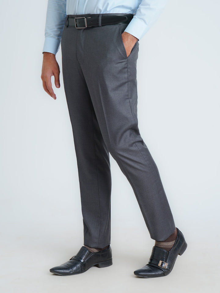 Dark Grey Self Executive Formal Dress Pant (FDT-206)