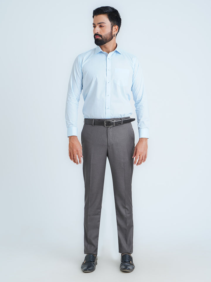 Grey Self Executive Formal Dress Pant (FDT-208)