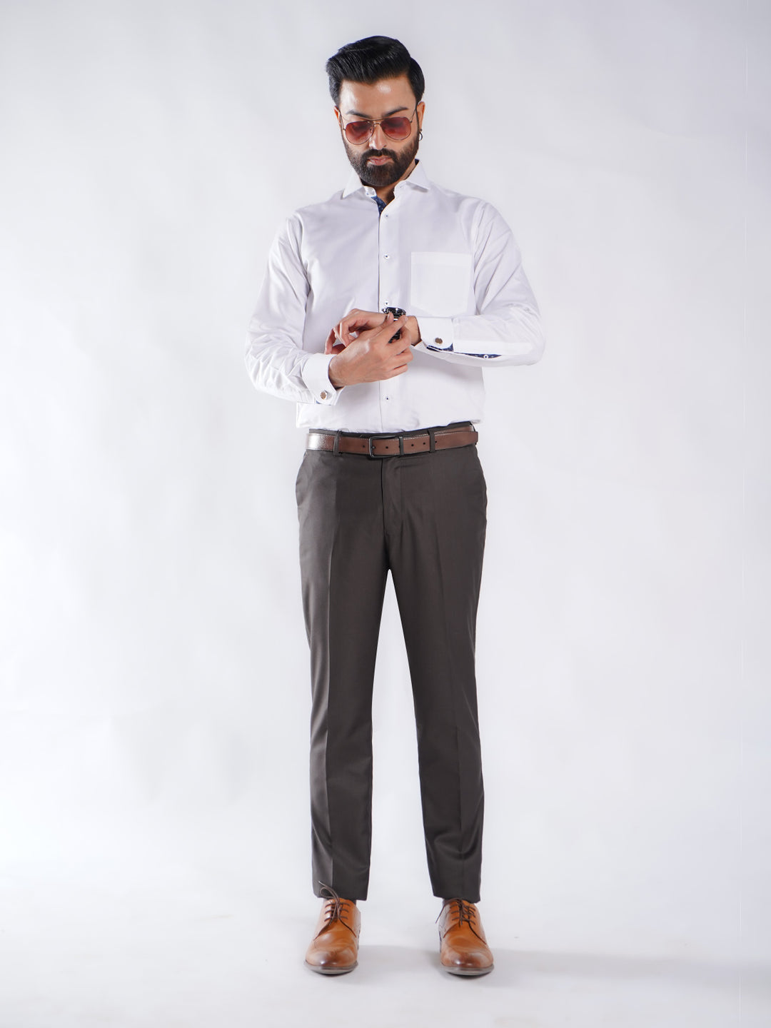 Dark Brown Plain Executive Formal Dress Pant (FDT-209)