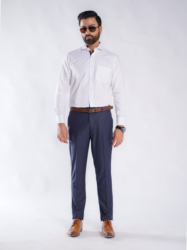 Ink Blue Plain Executive Formal Dress Pant (FDT-211)