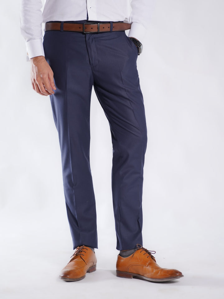 Ink Blue Plain Executive Formal Dress Pant (FDT-211)