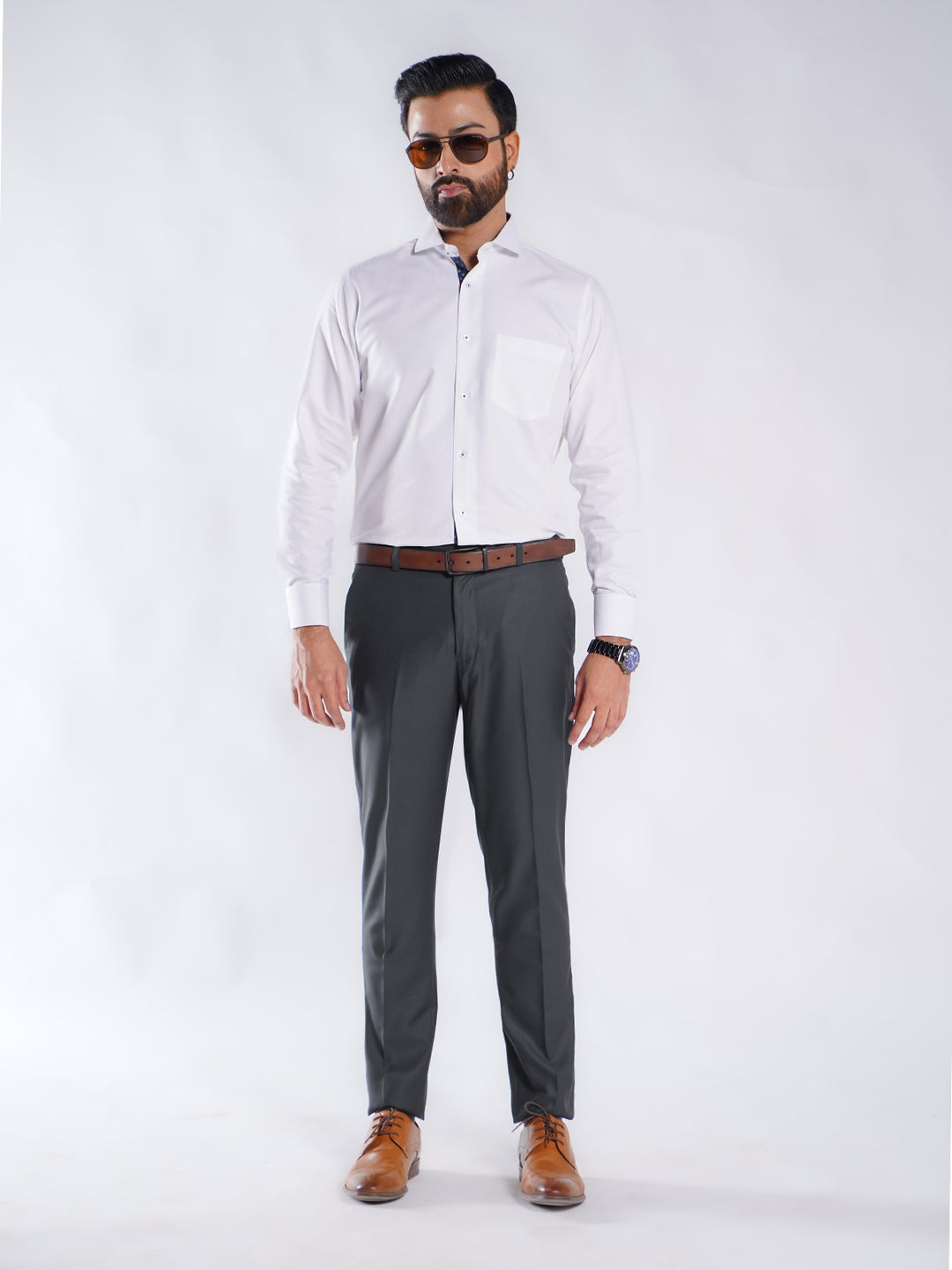 Charcoal Plain Executive Formal Dress Pant (FDT-213)